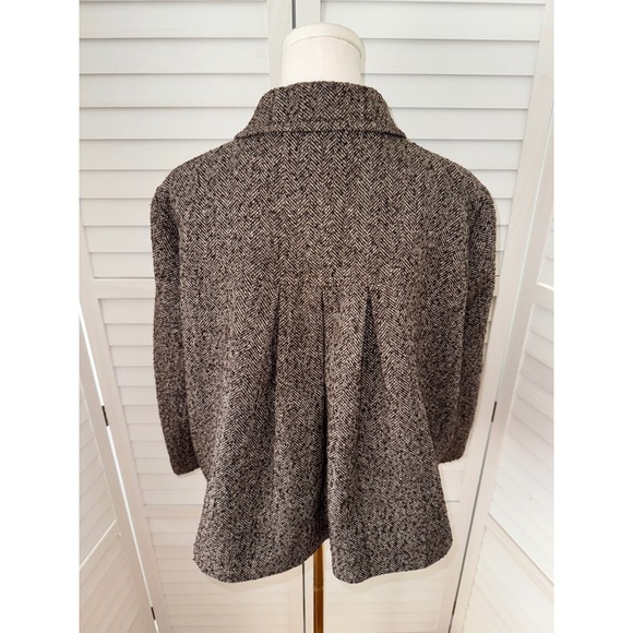 MICHAEL Michael Kors Women's Herringbone Tweed Button Jacket Coat Blazer XL/XG - Picture 5 of 7